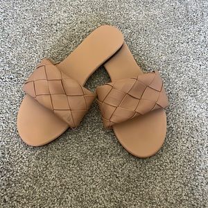 Brown Braided Sandals